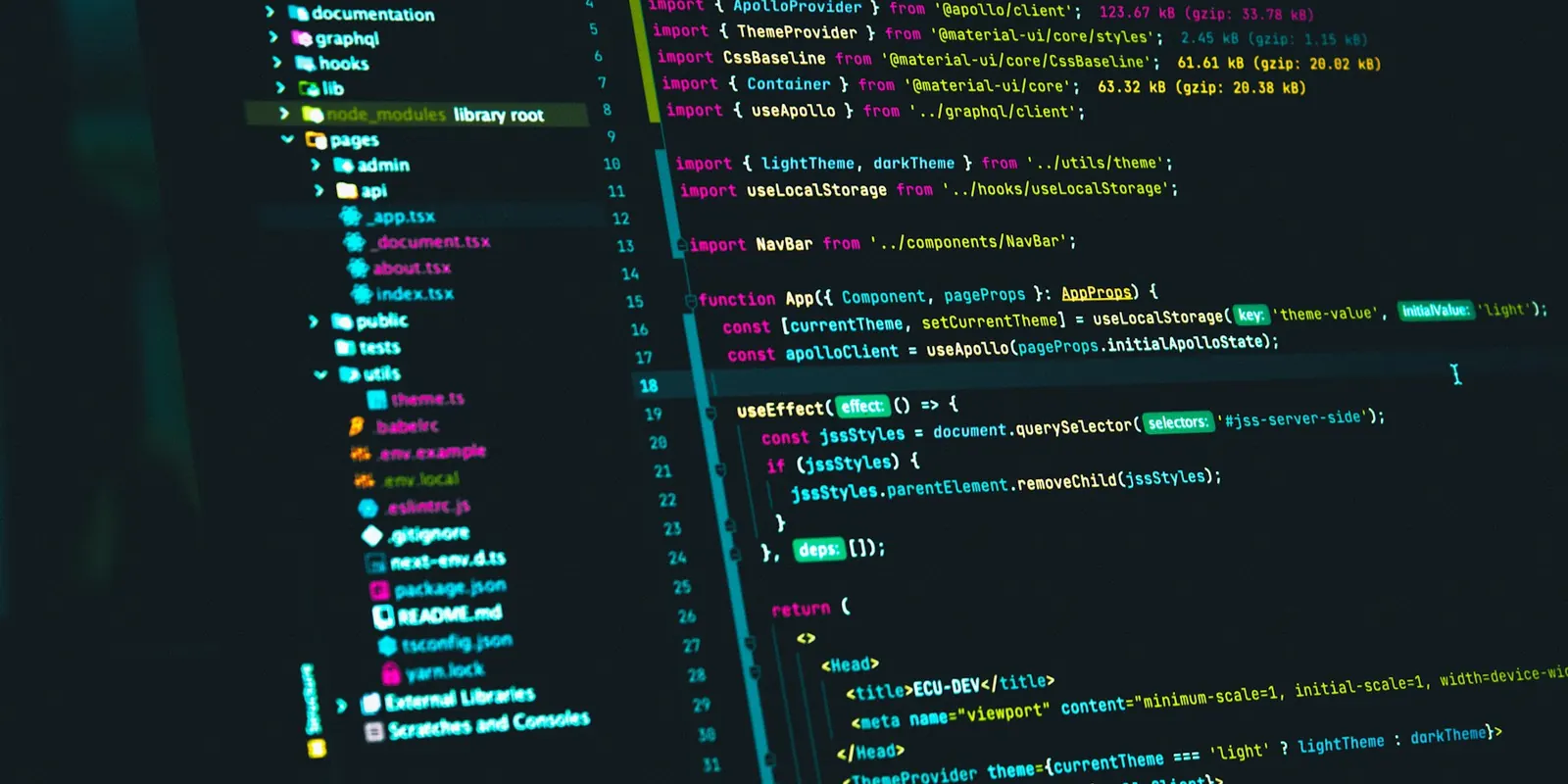 examenes oficiales tai estado Pantalla con código de programación